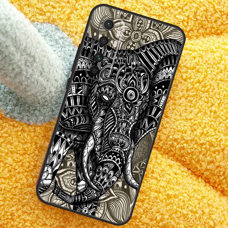 Цветочный tribal чехол со слоном для Xiaomi 17 Pro Max 13 14 15 Ultra 13T 14T 15T Чехол для POCO X7 X5 X6 F5 F6 F7 F8 Pro