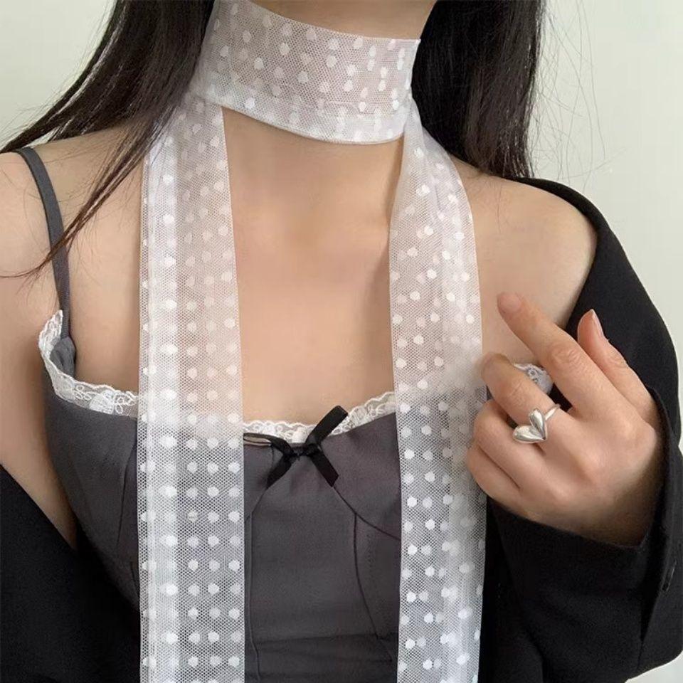 Triangular Scarves with Versatile Lace, Lace, Tassel Scarves, Thin Decorative Styles, Fashionable Shawls for Women