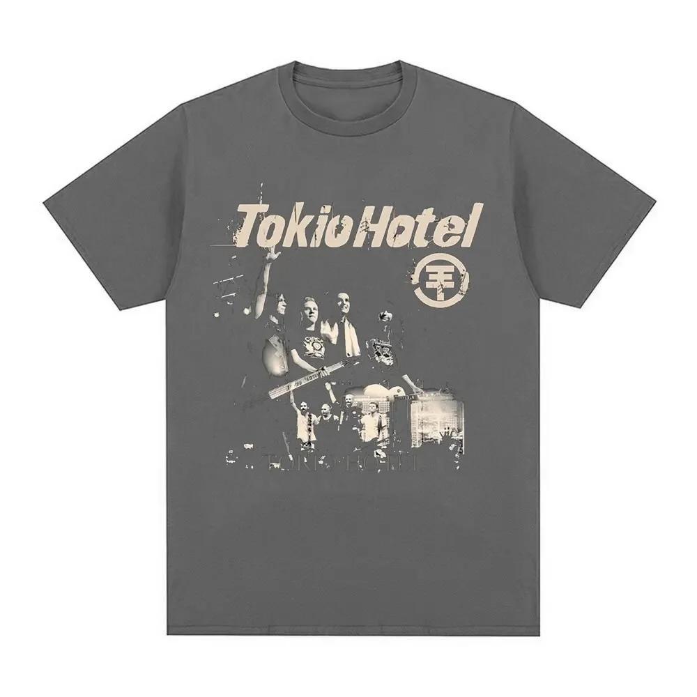 Rock Band Tokyo Hotel Beyond The World Тур 2023 Футболка Унисекс Модный Тренд Летний Принт 100% Хлопок Повседневная Короткий Рукав Черный