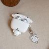3D Cartoon White Dog Earphone Ear Bag Case Cover For Apple Airpods Pro 3 2 4 With Pandent