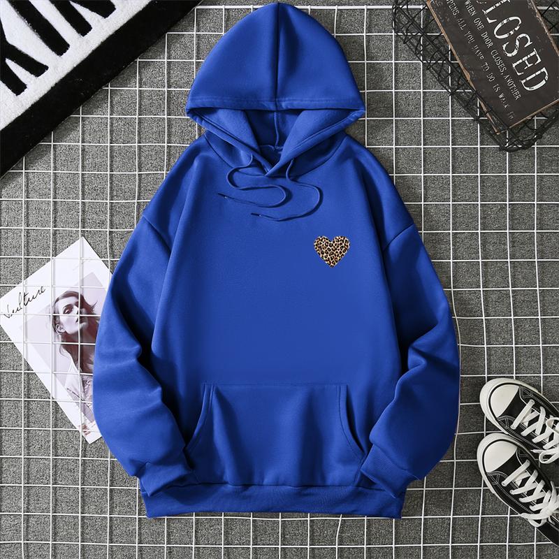 Print Unisex Thickened Fleece Hooded Sweatshirt Hooded Autumn Warm Sweatshirt Women's Sweatshirt Men's Sweatshirt