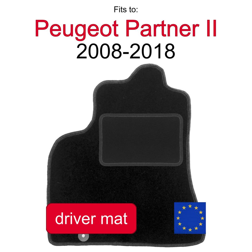 Velour Driver Floor Mat For Citroen Berlingo Ii 5-Seater (2008-2018)