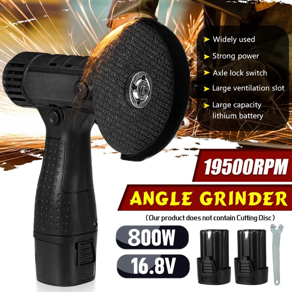 7500mAh Cordless Brushless Angle Grinder Rechargeable Electric Polishing Grinding Metal Cut Tool 110mm Angle Grinder 16.8V 1200W