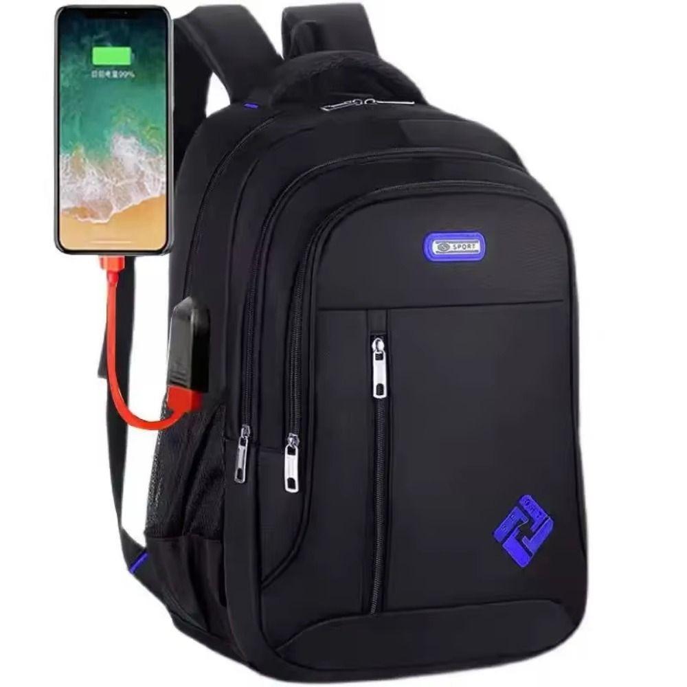with USB Charging Port Business Notebook Backpack Large Capacity Travel Rucksack for Camping