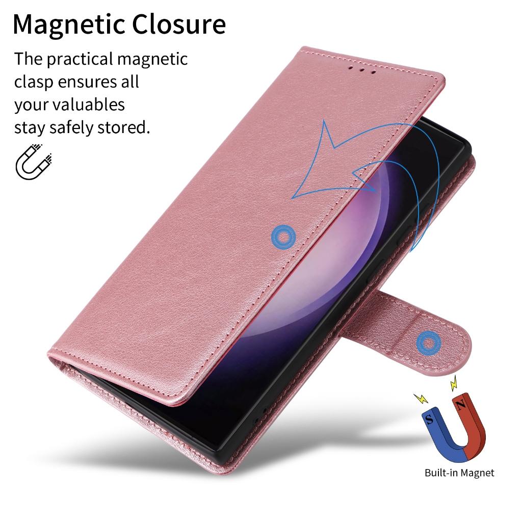 Для Samsung Galaxy S24 Ultra S23 FE S22 S21 Plus A05 A05S S24Ultra S23FE S20FE флип-кошелек из искусственной кожи мягкий силиконовый бампер противоударный Supreme Cover