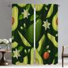 Avocado Curtains for Living Room Curtain for Room 2 Panel Partition Shades Halloween Decoration Home Interior Curtains Kitchen