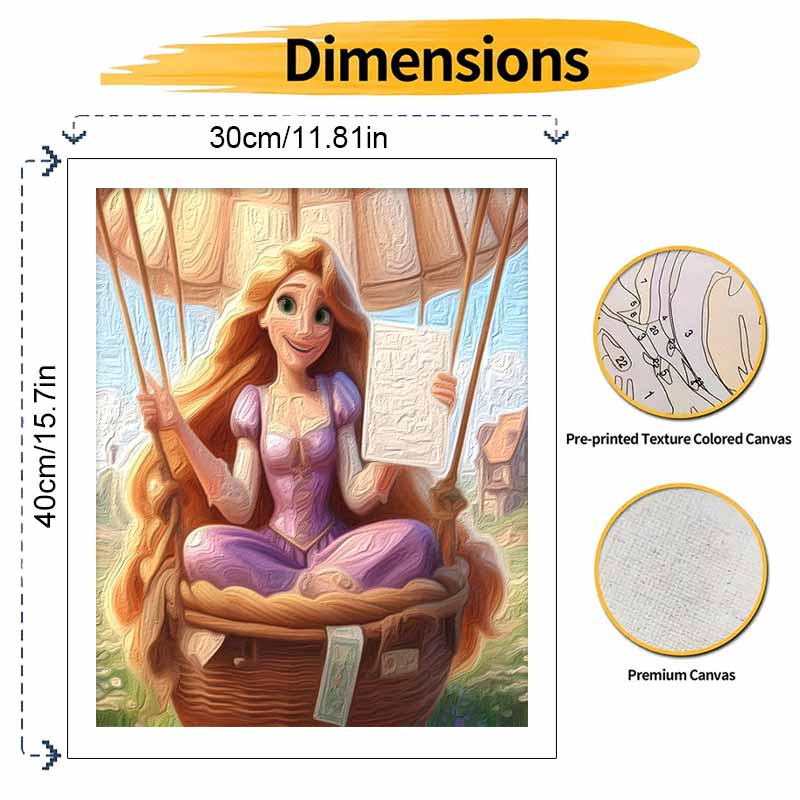 Disney Рапунцель картина маслом набор для рисования картина ручной работы DIY подарок украшение дома декор стен принцесса воздушный шар персонаж холст набор для творчества 123