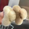 Real Rex Rabbit Hair Small Grab Clip Female Autumn and Winter Hairy Back Head Disc Claw Internet Celebrity Shark Clip Headgear Hairpin