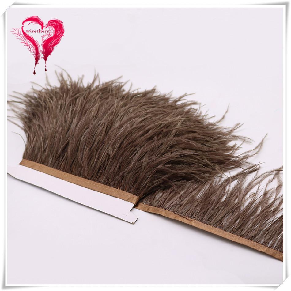 Ostrich Hair Cloth Edge Dress Dress Accessories Skirt Feather Trim With 10-15Cm Tassel