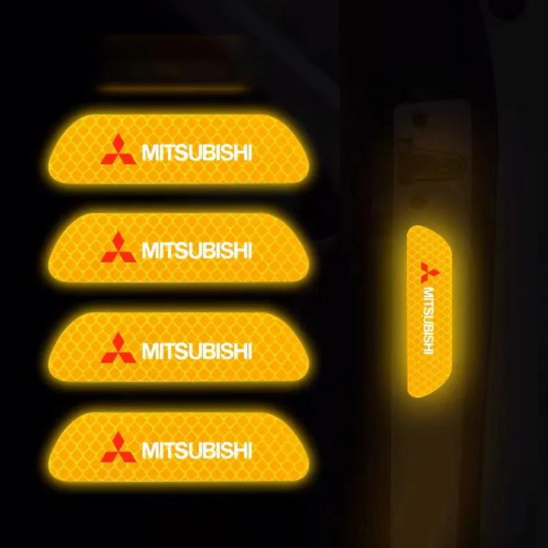 Наклейка на дверь автомобиля Предупреждение о безопасности Светоотражающая отметка Для Mitsubishi Asx Lancer Outlander Pajero Ralliart