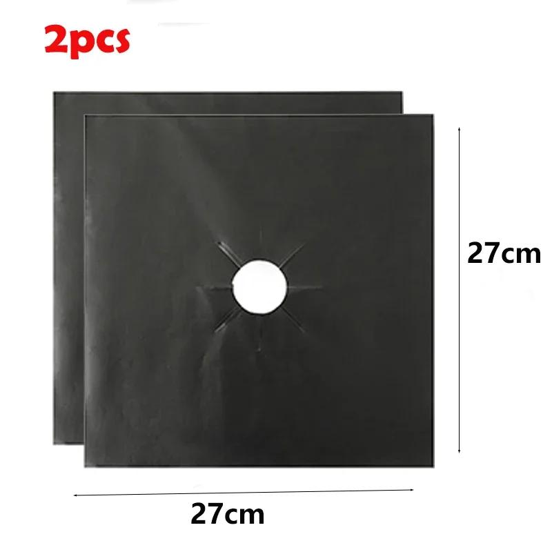 4/2Pcs Gas Stove Protector Cooker Cover Liner Clean Mat Pad Reusable Oil-proof Gas Stove Stovetop Protector Cookware Accessories