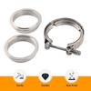 Broyear NEW 2" 2.5" 3" 3.5"  51mm 57mm 63mm 76mm Self Aligning Male/Female V-Band Vband Clamp CNC Stainless Steel Flange Kit