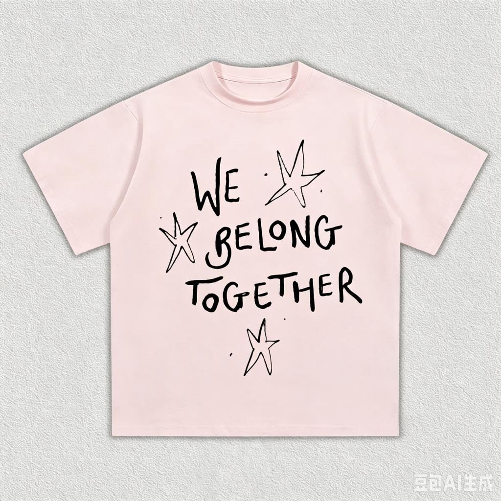 Harry Styles We Belong Together Graphic Tshirt Unisex and Women Summer Cotton YK Clothing Oversize Round Neck Short Sleeved Top