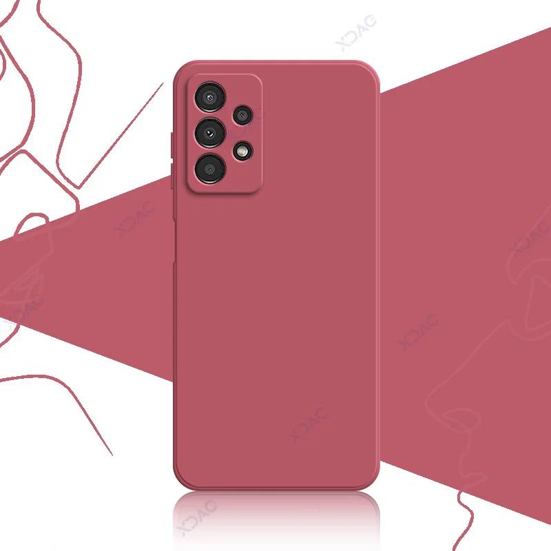 Роскошный квадратный жидкий силиконовый чехол для Samsung Galaxy A13 4G 5G SamsungA13 360 мягкий противоударный чехол для задней панели телефона