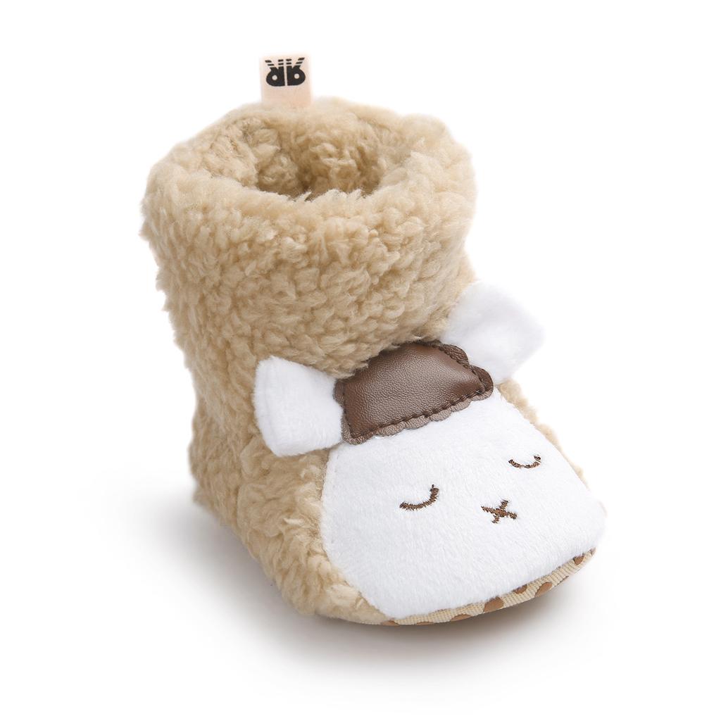 MYGGPP Baby Shoes Cotton Shoes Baby Cotton Soft Bottom Shoes Small Boots Cartoon Boots Cotton Boots 0-1 Years Old Toddler Cotton Shoes