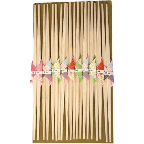 Kikusui Yoshino Cedar Ranchu Chopsticks (10 pairs) - Premium Disposable Chopsticks for Hospitality and Guests