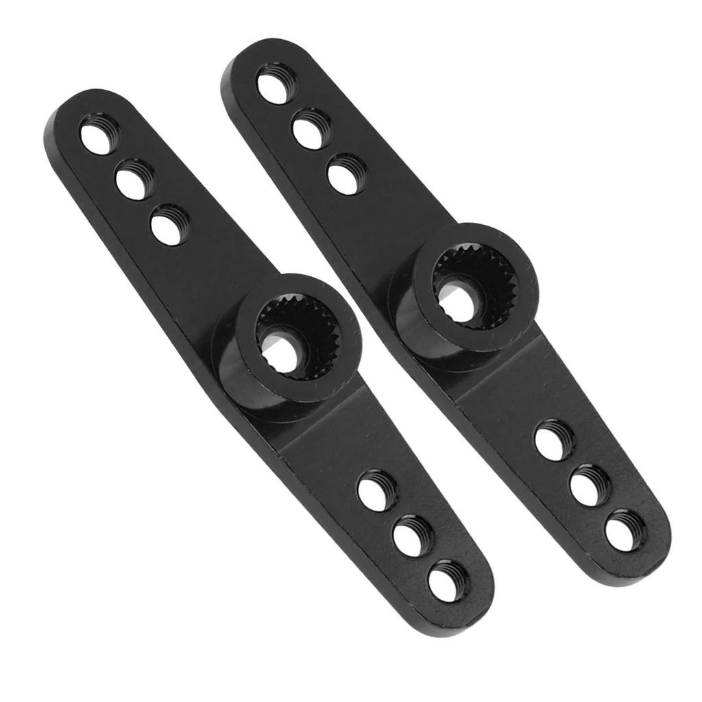 2pcs 25T Aluminium Alloy CNC RC Steering Servo Arm Universal Fit for 1 10 RC CarBlack