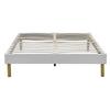 Sommier Tapissier - Solide et Confortable - 200x200 - 3 x 14 lattes en placage multiplis Peuplier - Pieds en 18 cm