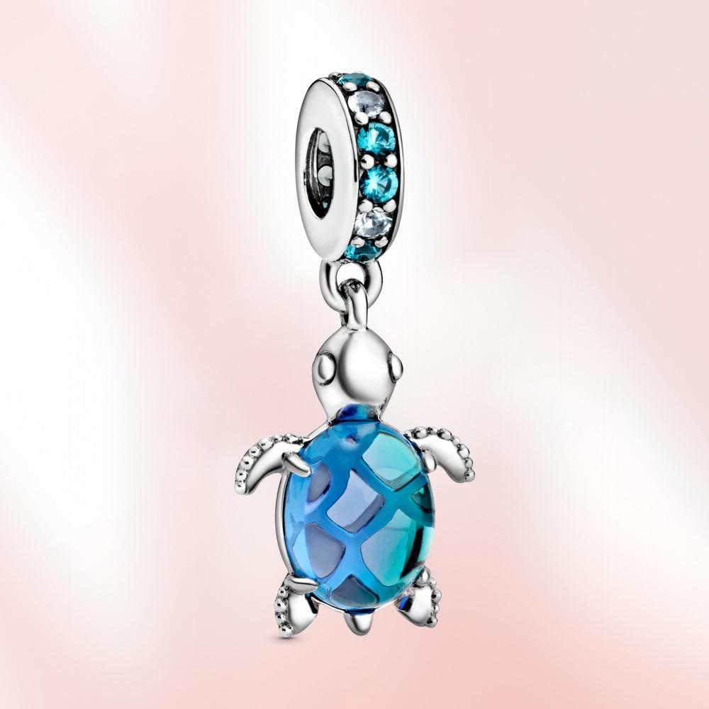 Подвеска S925 стерлингового серебра мурлок бусина геройкросс кулон муранское черепаха подходит оригинальный браслет женский подарок