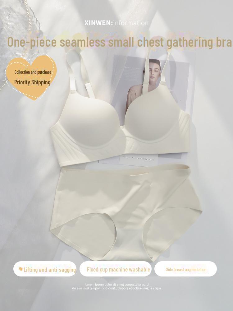 Комплект цельного бесшовного нижнего белья для девочек с поддерживающим бюстгальтером