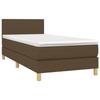 Maison Exclusive - Sommier à lattes de lit avec matelas Marron foncé 90x200 cm