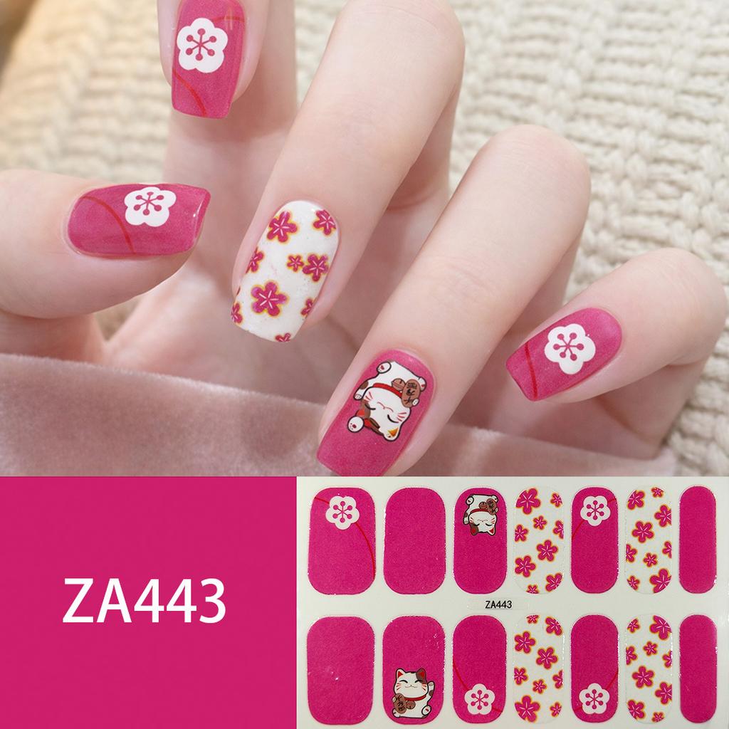 ZA Skin Brightening Waterproof No-Cure Full Cover Gel Nail Wraps, Luxury Minimalist Nail Stickers, Nail Patch Films