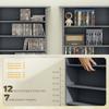 16 Compartment Media Shelf   Grey