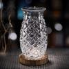 Durable Cocktail Glass Pineapple Shape Glass, 480ml Embossed Tumbler for Juice Hot Restaurant Specialty Beverages, Creative Bar Glassware Whiskey,
