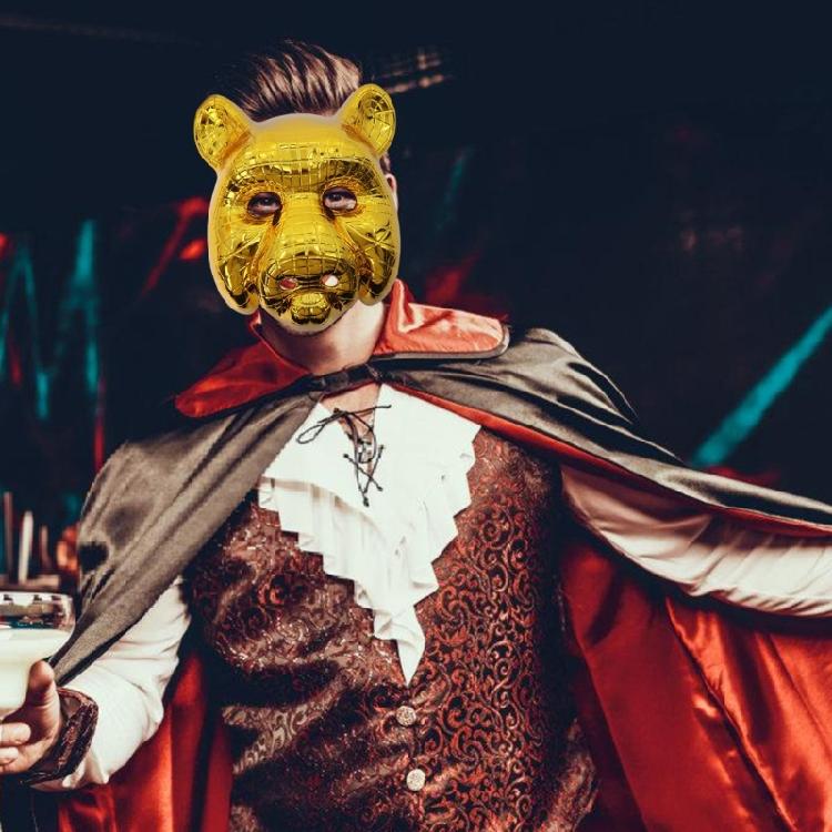 Маскарадная маска Золотой леопард/маска льва Маска для косплея Маска для вечеринки Маска животного на Хэллоуин Карнавалы Маскарадная вечеринка