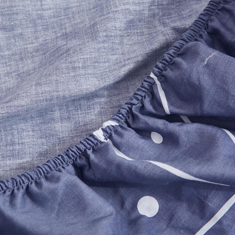 Комплект простыней из 4 предметов «Галактика», хлопковая простыня с изображением созвездия, простыня на резинке с изображением небесного космоса, звездного неба и астрологии, темно-синяя, двойная