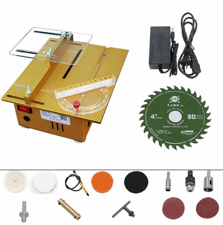 Mini Table Saw Portable Cutting Machine Compact Tabletop Wood Saws for DIY, Jewelry Making, Drilling, Crafts