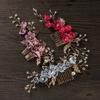 Beautiful Crystal Crown Bride Hair Jewelry Leaves Tiara Bridal Clips Hair Combs Flower Hair Pin