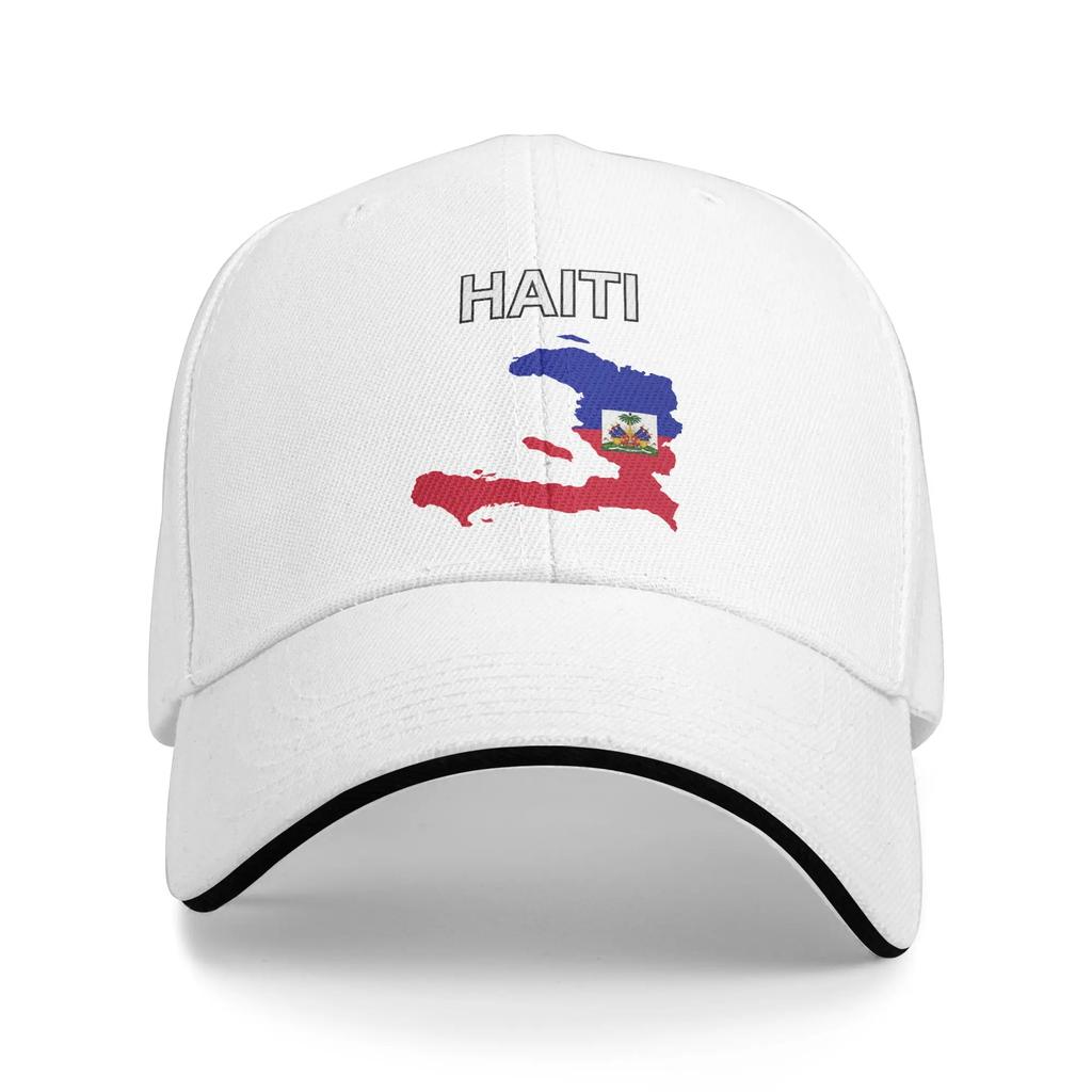 Haiti Design Sandwich Hat Unisex RetroBaseball Caps Sandwich Hat Adjustable Polyester Sun Caps Summer Cap
