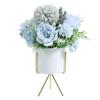 1Pc Artificial Flowers Wedding Home Bedroom Decoration Bridal Bouquet Garden Fake Silk Roses Hydrangeas Vase For Board Outdoors