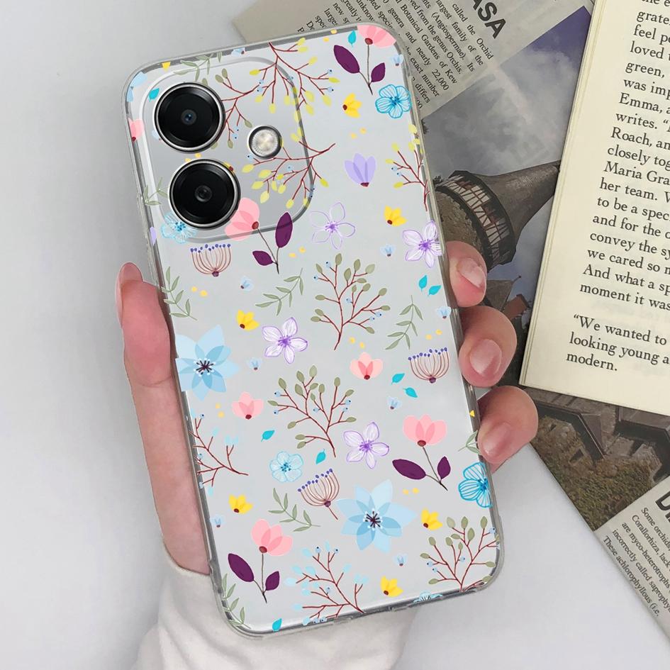 Back Cover For Oppo K12x 5G A3x Realme Narzo N63 13 Pro Plus Case Covers Anti Drop Clear Soft Silicone Fancy Funny Pattern Phone Bags Bumpers For Oppo