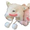 Funny ugly cute plush hat female autumn and winter plush thickened face small warm ear protection Lei Feng hat