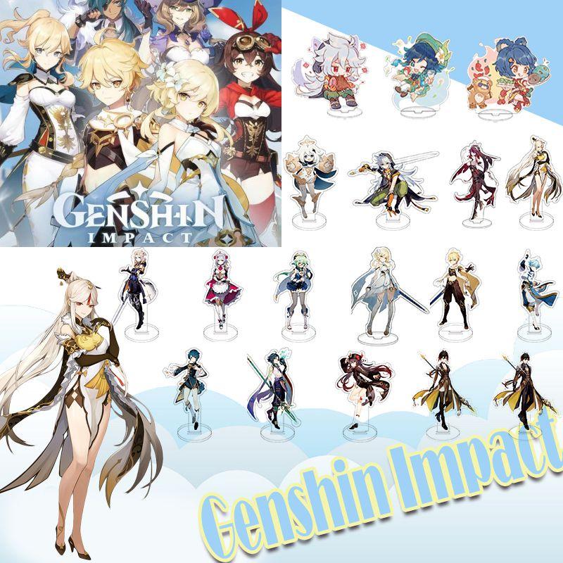 Genshin Impact Барбатос Кэцин Барбара Хутао Акриловая подставка для фигурки Идеально для декора