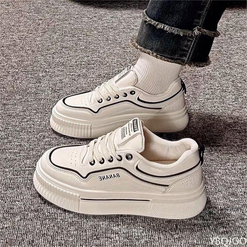 Модная обувь на толстой подошве Новая женская обувь Ретро с круглым носком кеды на шнуровке Повседневная модная удобная женская обувь Zapatos Mujer