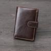 Новый мужской кошелек из масляной кожи с несколькими картами, ретро-повседневная короткая сумка для мелочи, мужская сумка из кожи первого слоя, складная