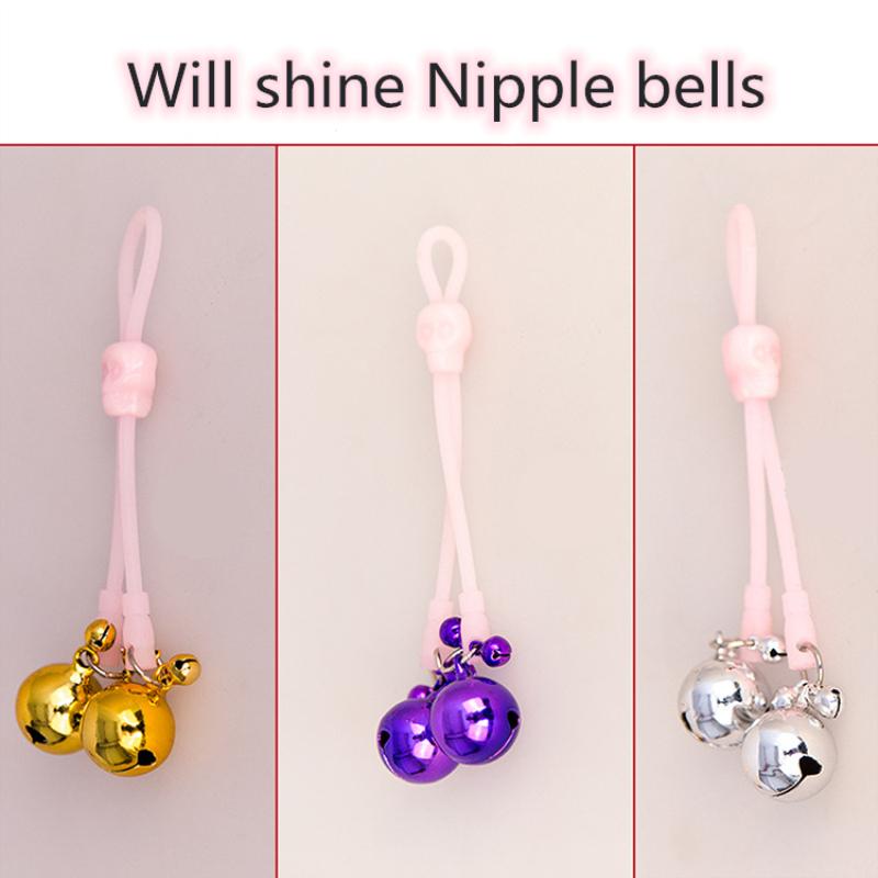 Luminous Bell Woman Sexy Adjustable Nipple Clamp Small Bell Adult Games Flirting Teasing Exotic Accessories Sex Toys for Women