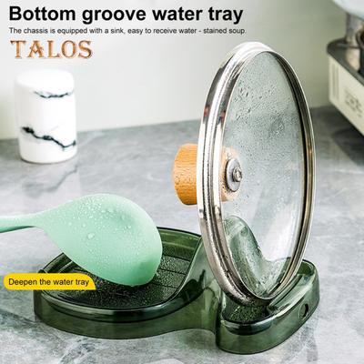 Держатель для крышки кастрюли, устойчивое основание для хранения, пластиковая практичная полка для крышки кастрюли, стеллаж для хранения посуды, кухонные принадлежности