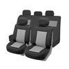 2025 New Car Seat Cover Is Made of Black Mesh Fabric and Grey Diamond-shaped Quilted Patchwork Suitable for All Seasons