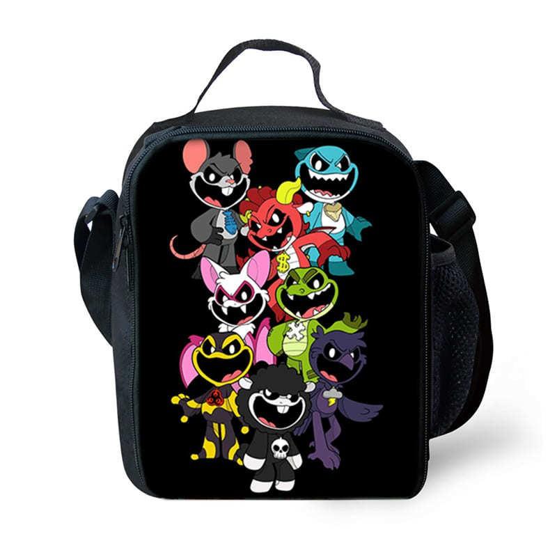Nightmare Critter Print DIY Lunch Bag Students PVC Insulated Shoulder Street Style