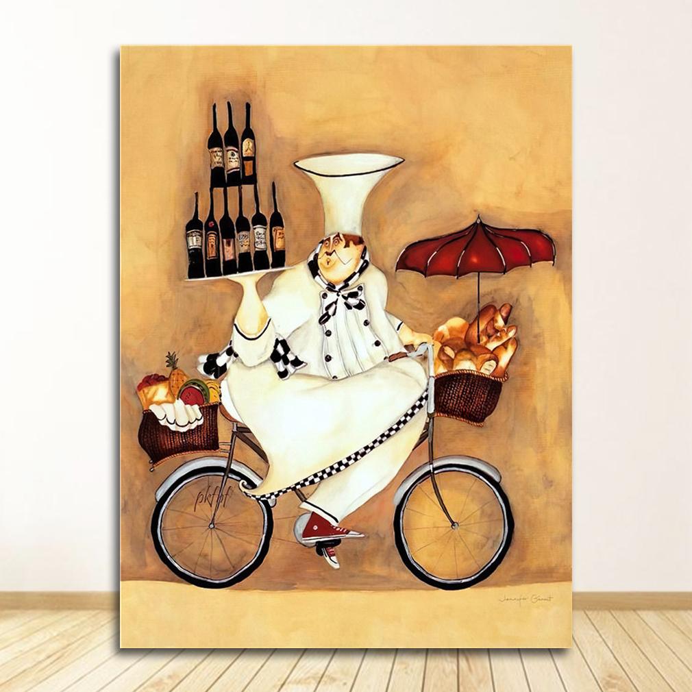 Кофейня холст украшение дома без рамки мультфильм аниме ресторан живопись пекарня повар плакат кухня настенная живопись печать картина