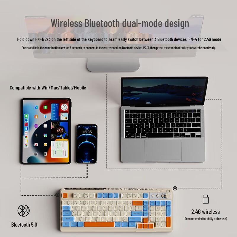 Беспроводной набор клавиатура и мышь EWEADN V1 с двумя режимами