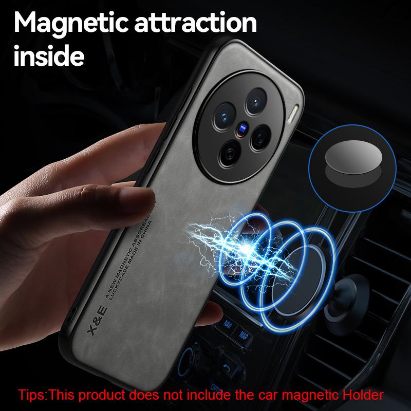 KEYSION Роскошный ретро чехол из искусственной кожи для VIVO X200 X200 Pro 5G Мягкий силиконовый + противоударный чехол для телефона из ПК для VIVO X200 Pro