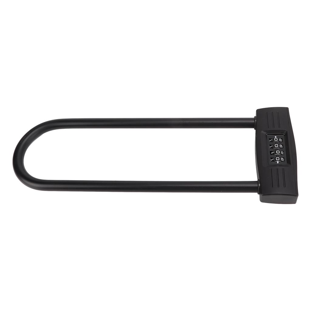Lengthen 4 Digit Combination U Lock Anti Theft Long Shackle Resettable Padlock for Bicycle Motorcycle Electric Scooter