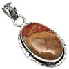 Pendant Designer Jasper Gemstone Handmade Mother Day Silver Jewelry 2"