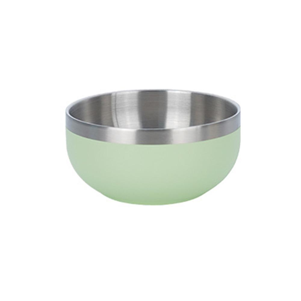 Round Bowl Fruit Salad Bowl Multi-color Food Container Stainless Steel Bowl  Kitchen Tableware