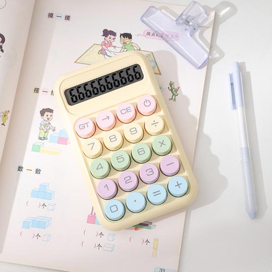 Yousheng 10 Digits Calculator with Big Button 15-Degree Tilt Design LCD Display Mechanical Switch Portable Aesthetic Calculator